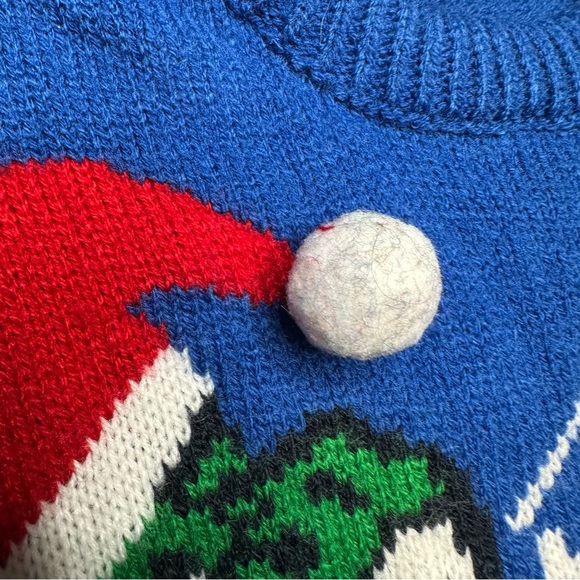 George Merry T-Rex Mas Sweater Blue Size 5T - Picture 3 of 16